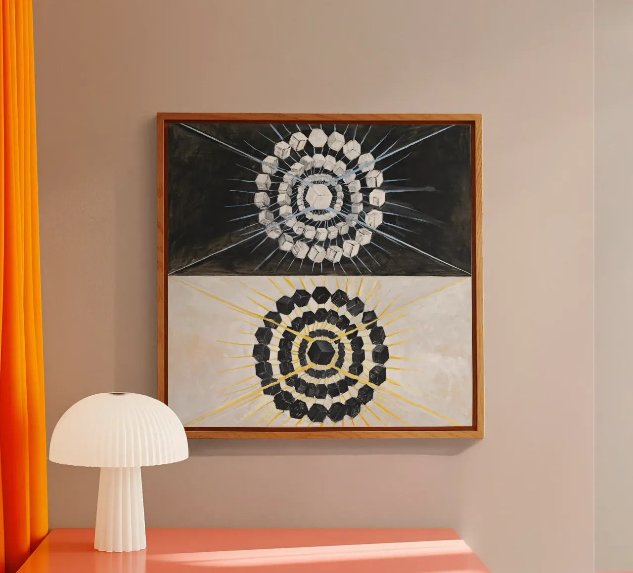 Hilma af Klint - El Cisne: Dualidad abstracta, arte espiritual, metacrilato de NorwesClub