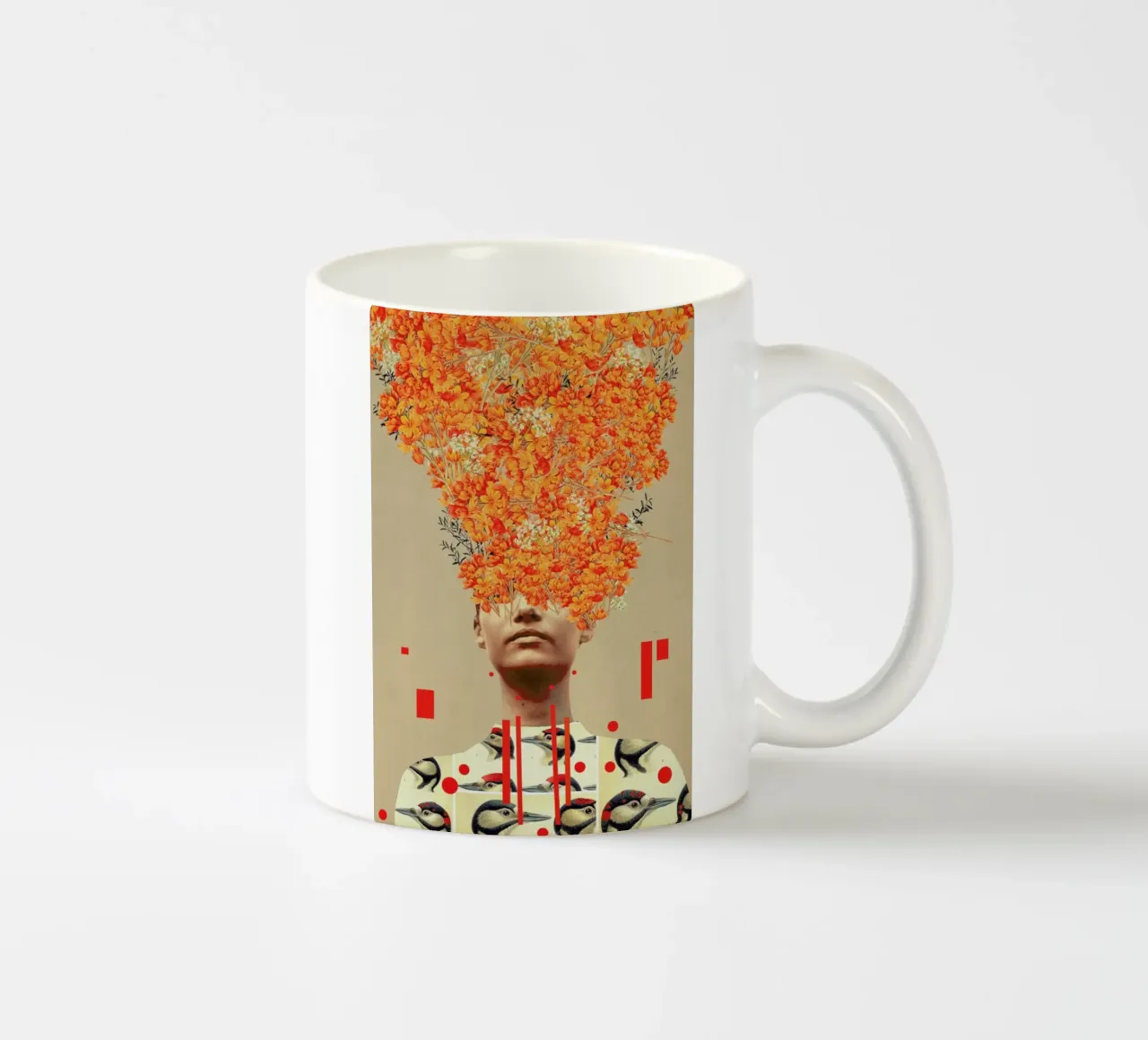 Bird Flight In Autumn tazza in ceramica da Frank Moth