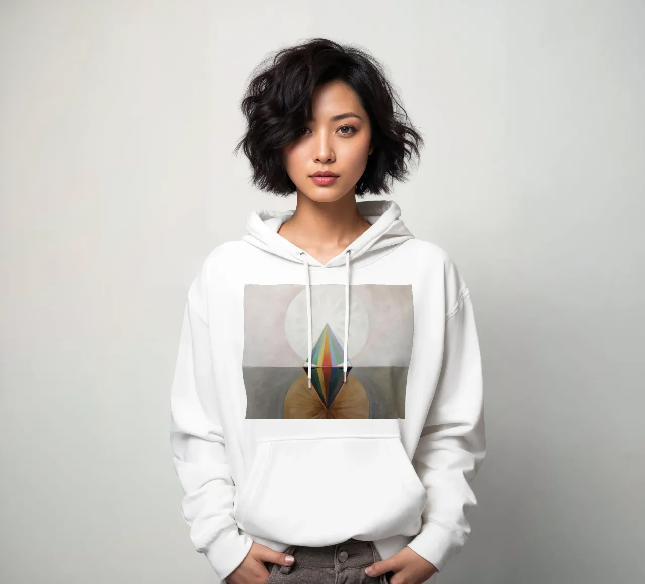 Hilma af Klint - Cisne nº 12: Simetría cósmica, Abs espiritual sudadera con capucha de NorwesClub