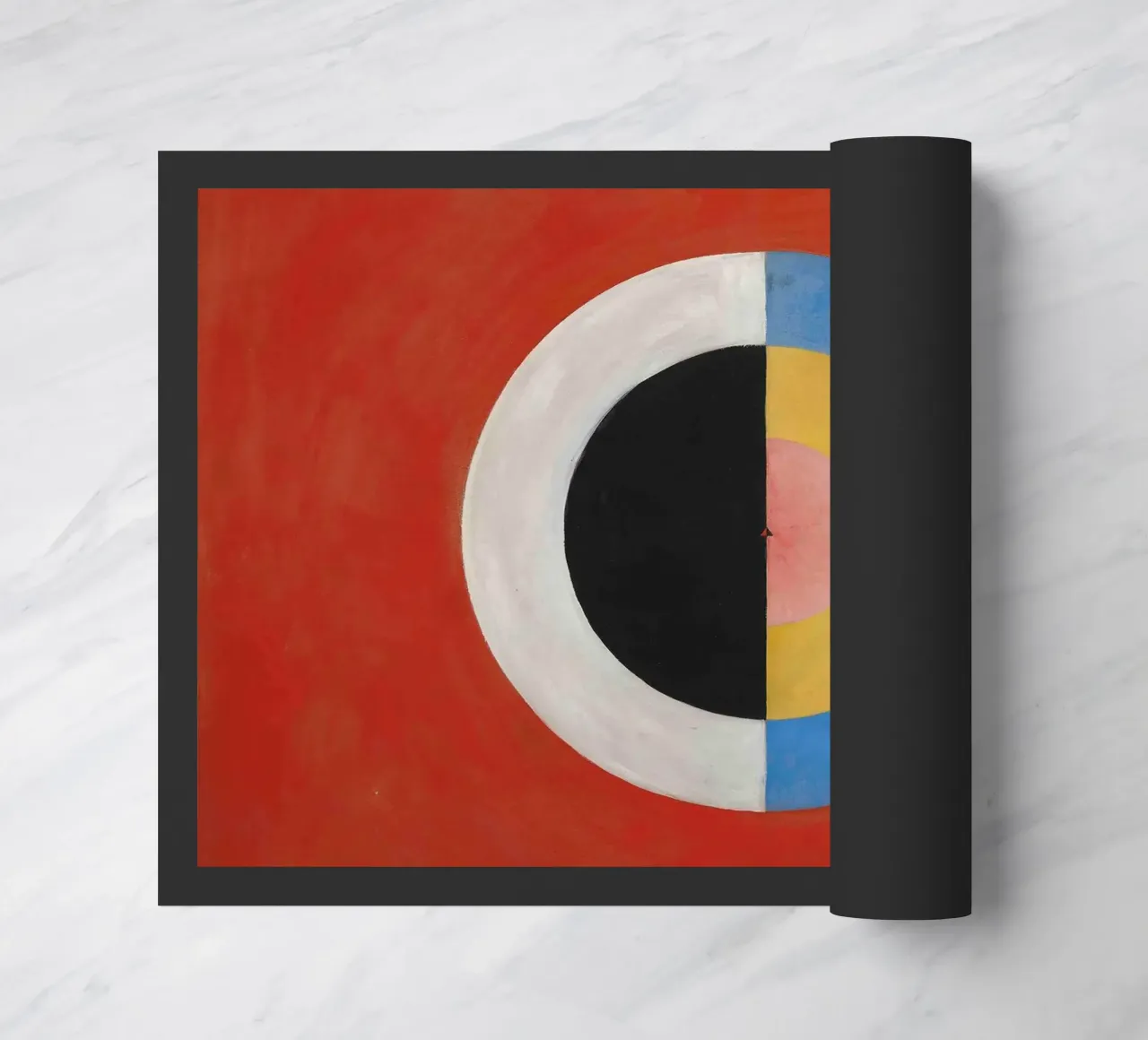 Hilma af Klint - The Swan No. 17: Color Theory, Abstract Har doormat by NorwesClub