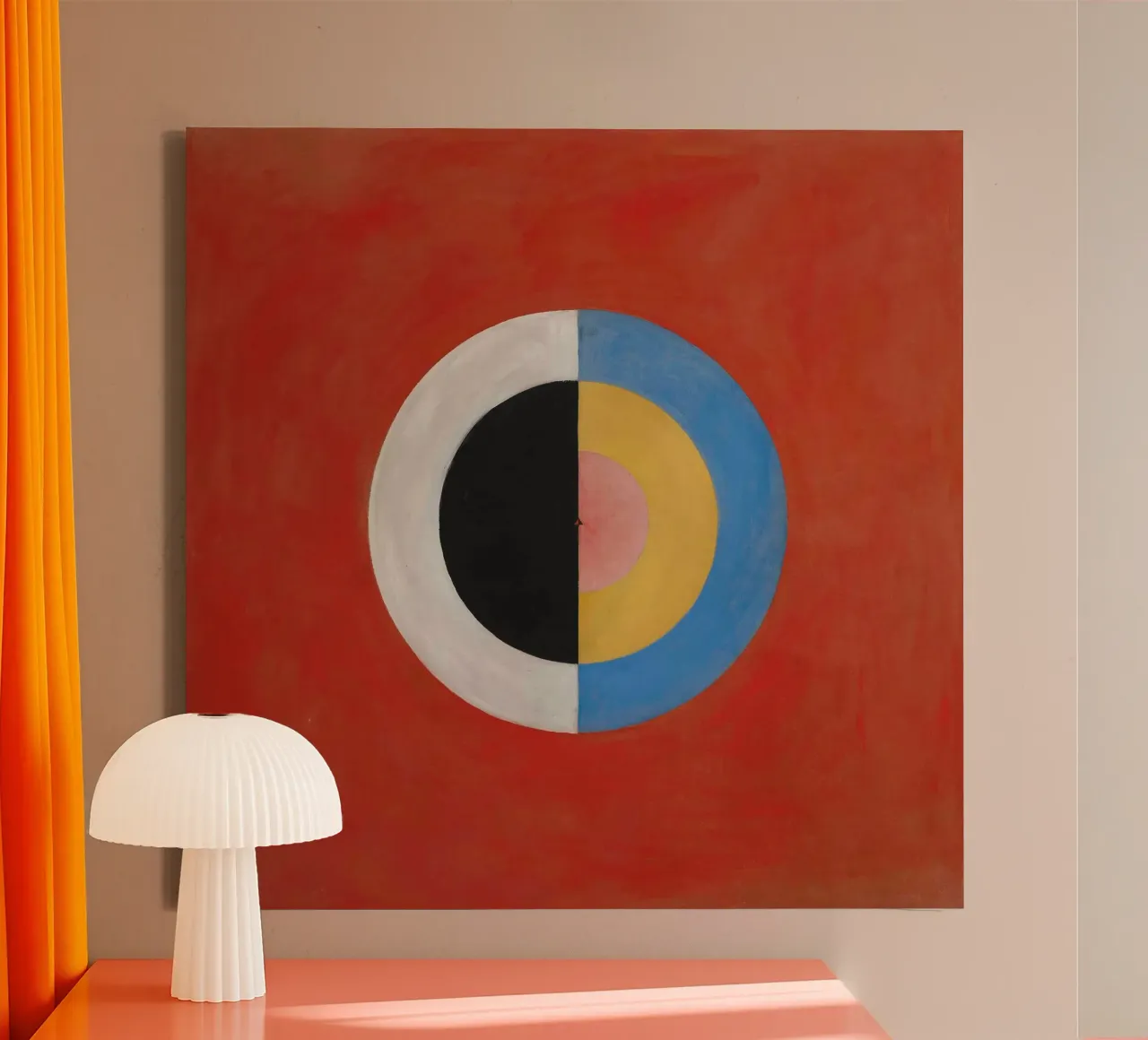 Hilma af Klint - The Swan No. 17: Color Theory, Abstract Har canvas by NorwesClub