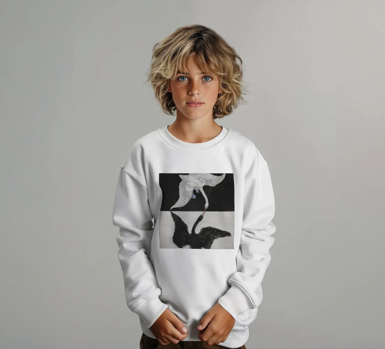 Hilma af Klint - El Cisne nº 1: Dualidad, simbolismo espiritual sudadera para niño de NorwesClub