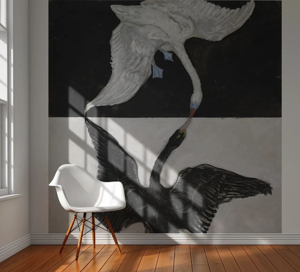 Hilma af Klint - The Swan No. 1: Duality, Spiritual Symbolis photo wallpaper by NorwesClub