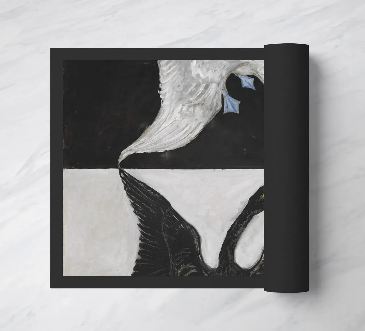 Hilma af Klint - El Cisne nº 1: Dualidad, simbolismo espiritual felpudo de NorwesClub
