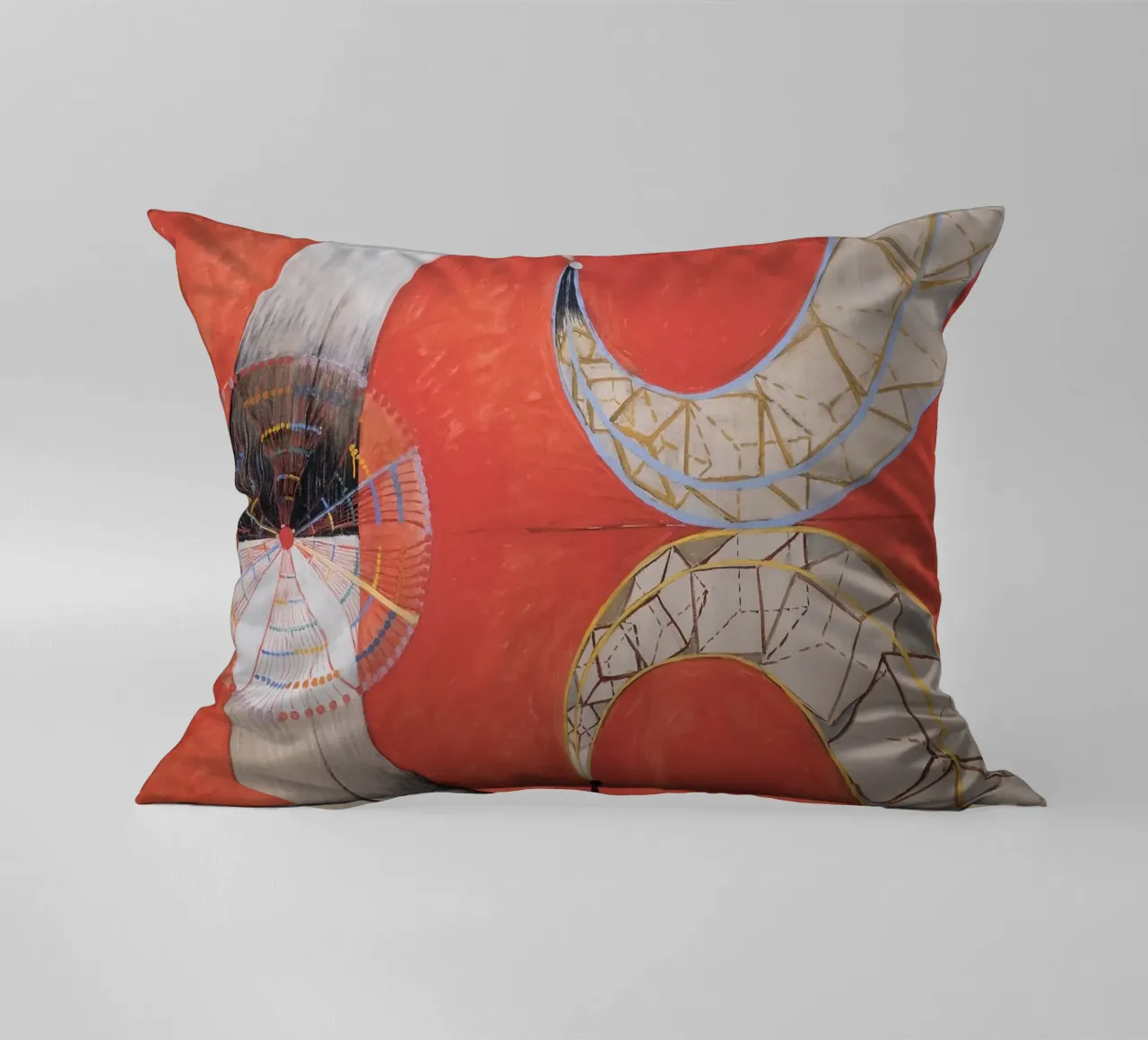 Hilma af Klint - Swan No. 9: Dynamic Forms, Spiritual Abstra decorative cushion by NorwesClub