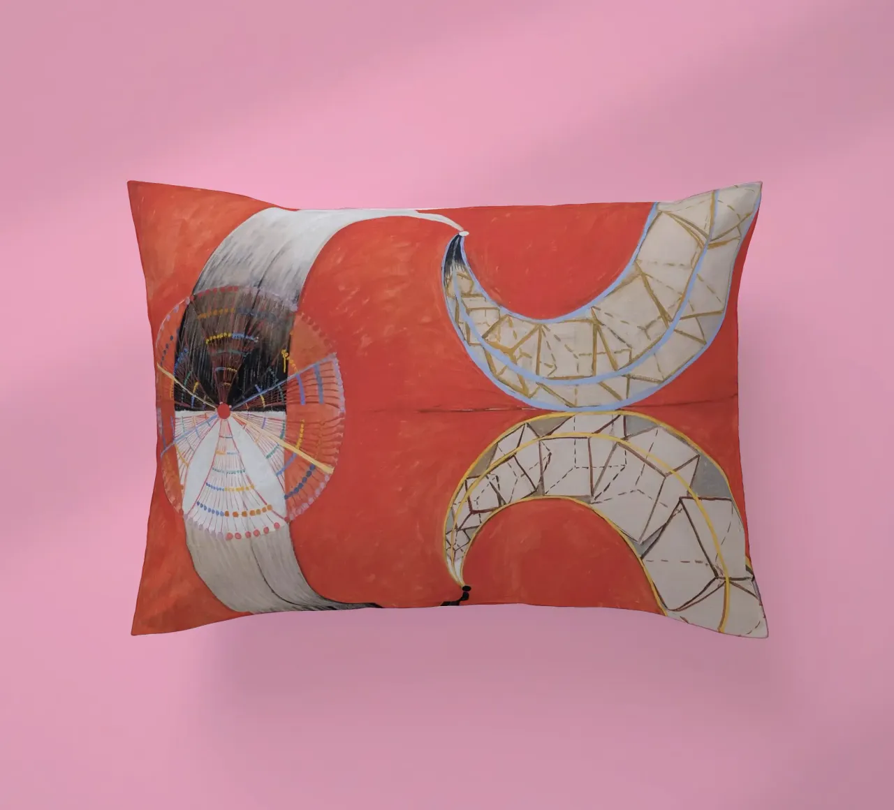 Hilma af Klint - Swan No. 9: Dynamic Forms, Spiritual Abstra decorative cushion by NorwesClub