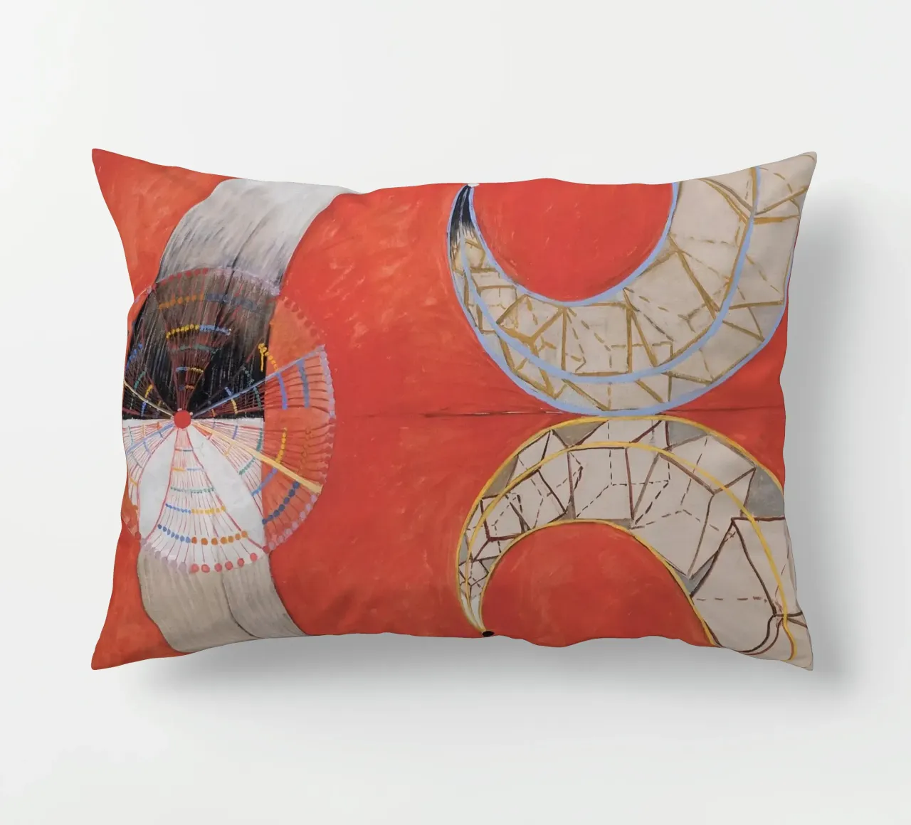 Hilma af Klint - Swan No. 9: Dynamic Forms, Spiritual Abstra decorative cushion by NorwesClub