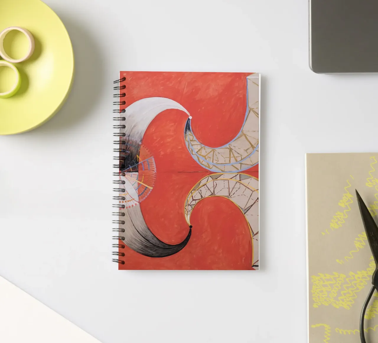 Hilma af Klint - Swan No. 9: Dynamic Forms, Spiritual Abstra spiral notebook by NorwesClub