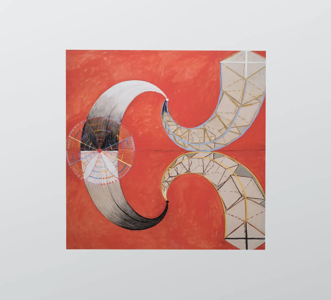 Hilma af Klint - Cisne nº 9: Formas dinámicas, Abstra espiritual pegatina de NorwesClub