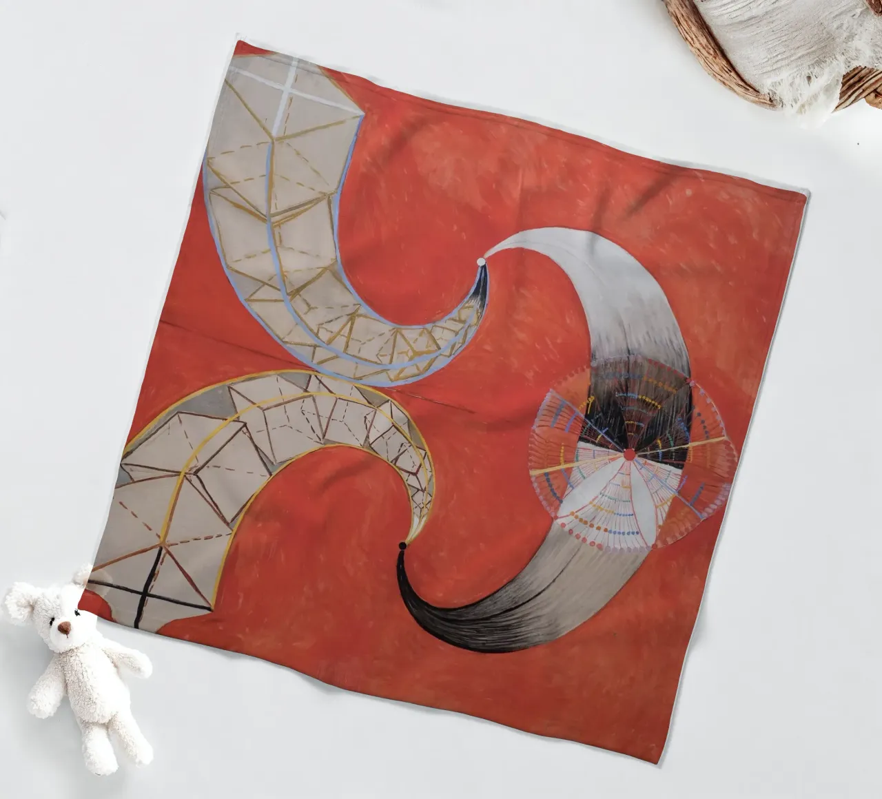 Hilma af Klint - Swan No. 9: Dynamic Forms, Spiritual Abstra fleece blanket by NorwesClub