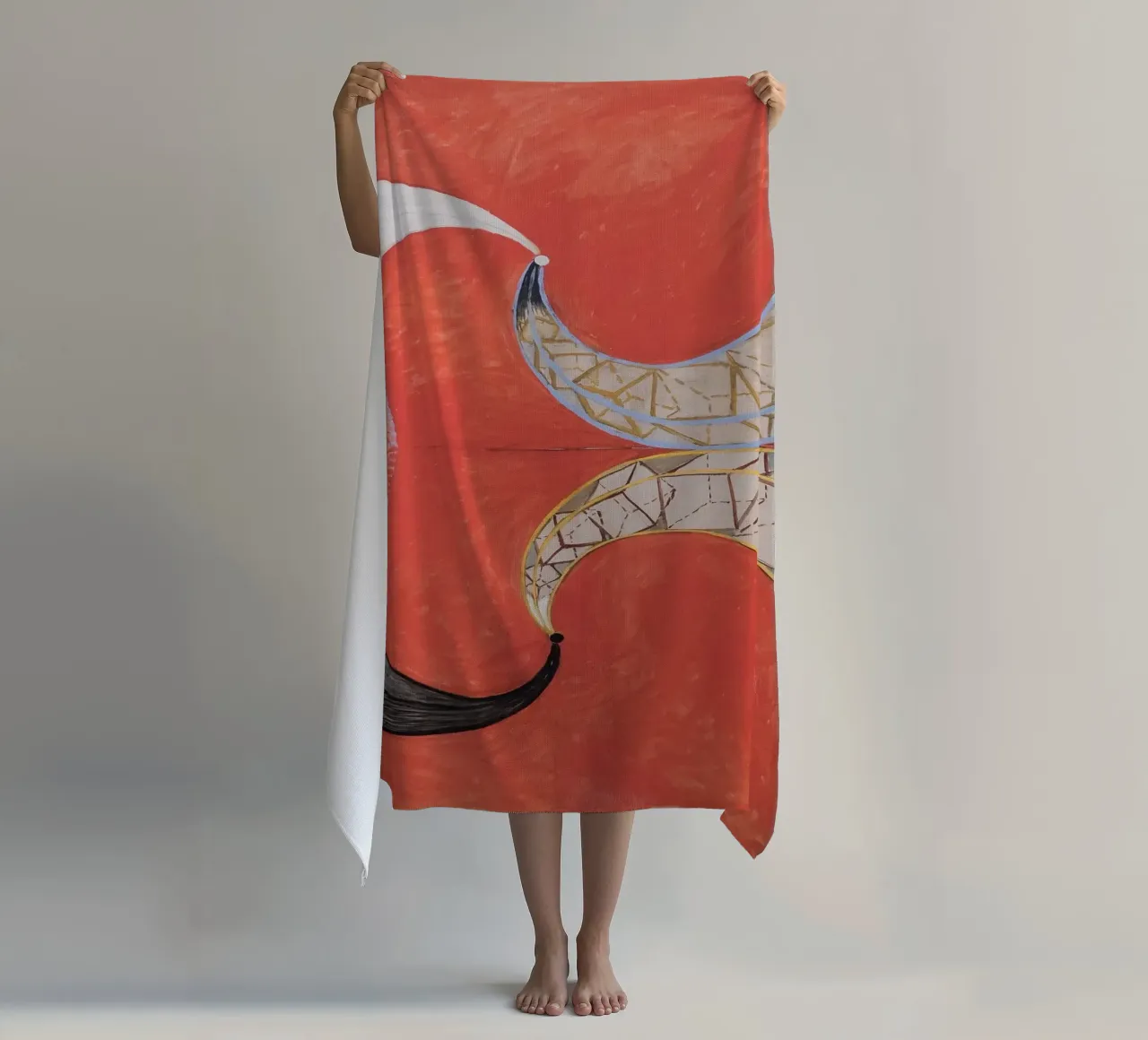 Hilma af Klint - Schwan Nr. 9: Dynamische Formen, geistige Abstraktion Strandtuch von NorwesClub