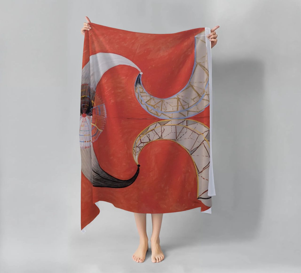 Hilma af Klint - Cigno n. 9: Forme dinamiche, astrazione spirituale telo mare da NorwesClub