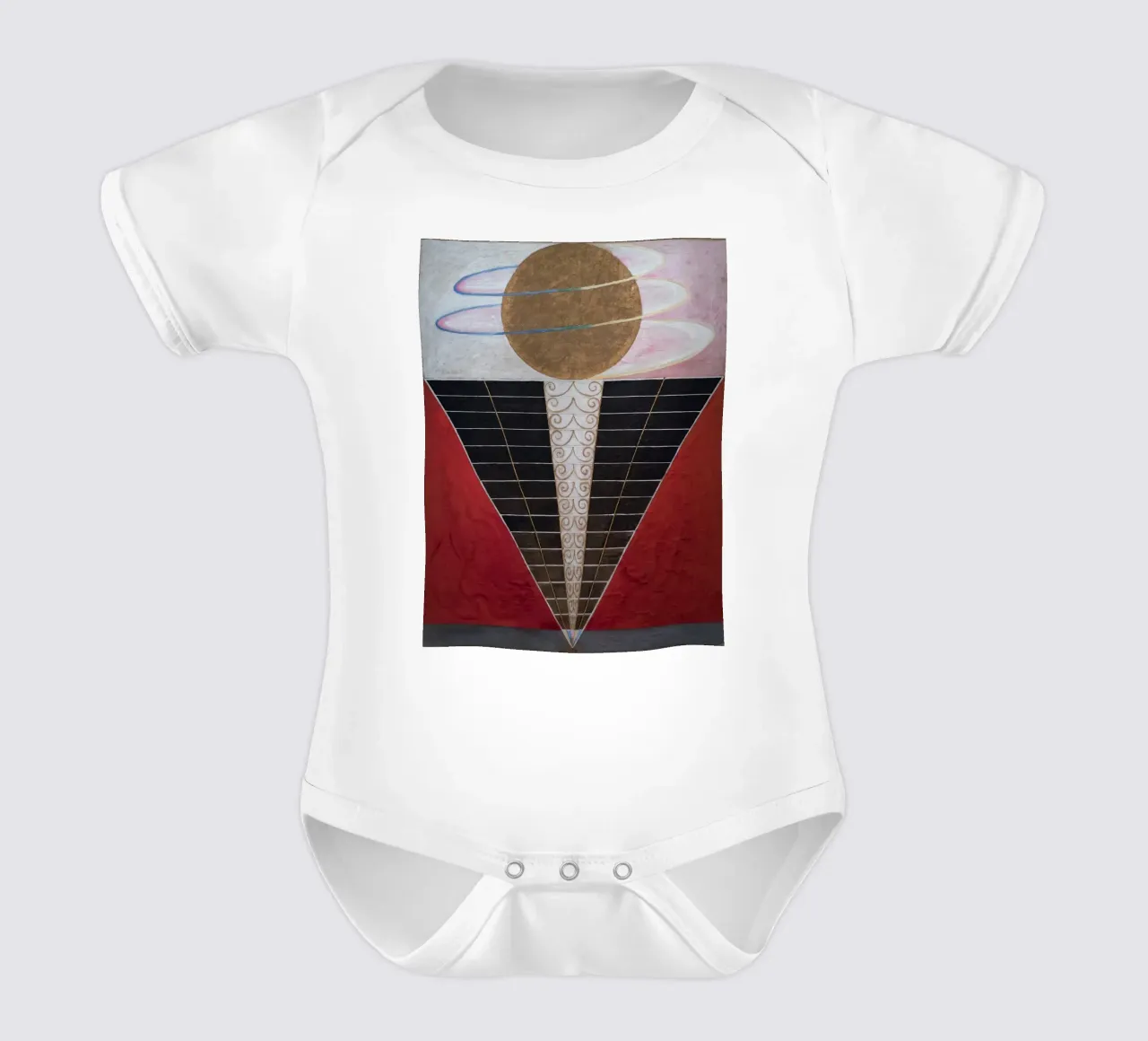 Hilma af Klint - Altarpiece No. 2: Cosmic Harmony, Spiritual short-sleeve baby romper by NorwesClub