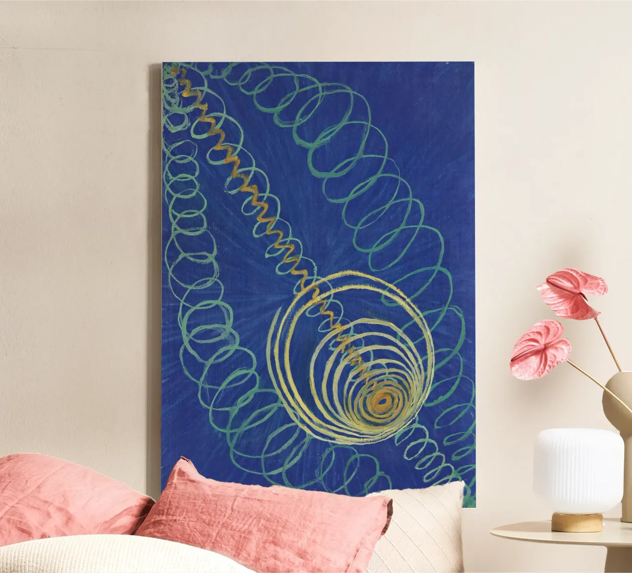 Hilma af Klint - Primordial Chaos No. 16: Cosmic Energy, Abs canvas by NorwesClub