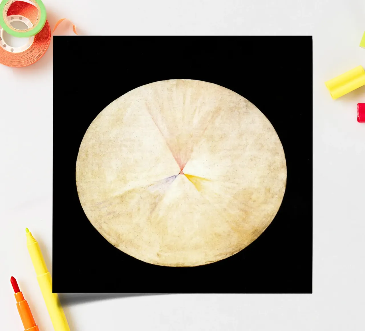 Hilma af Klint - Le cygne n° 14 : Lumière cosmique, abstraction min. planche autocollant de NorwesClub