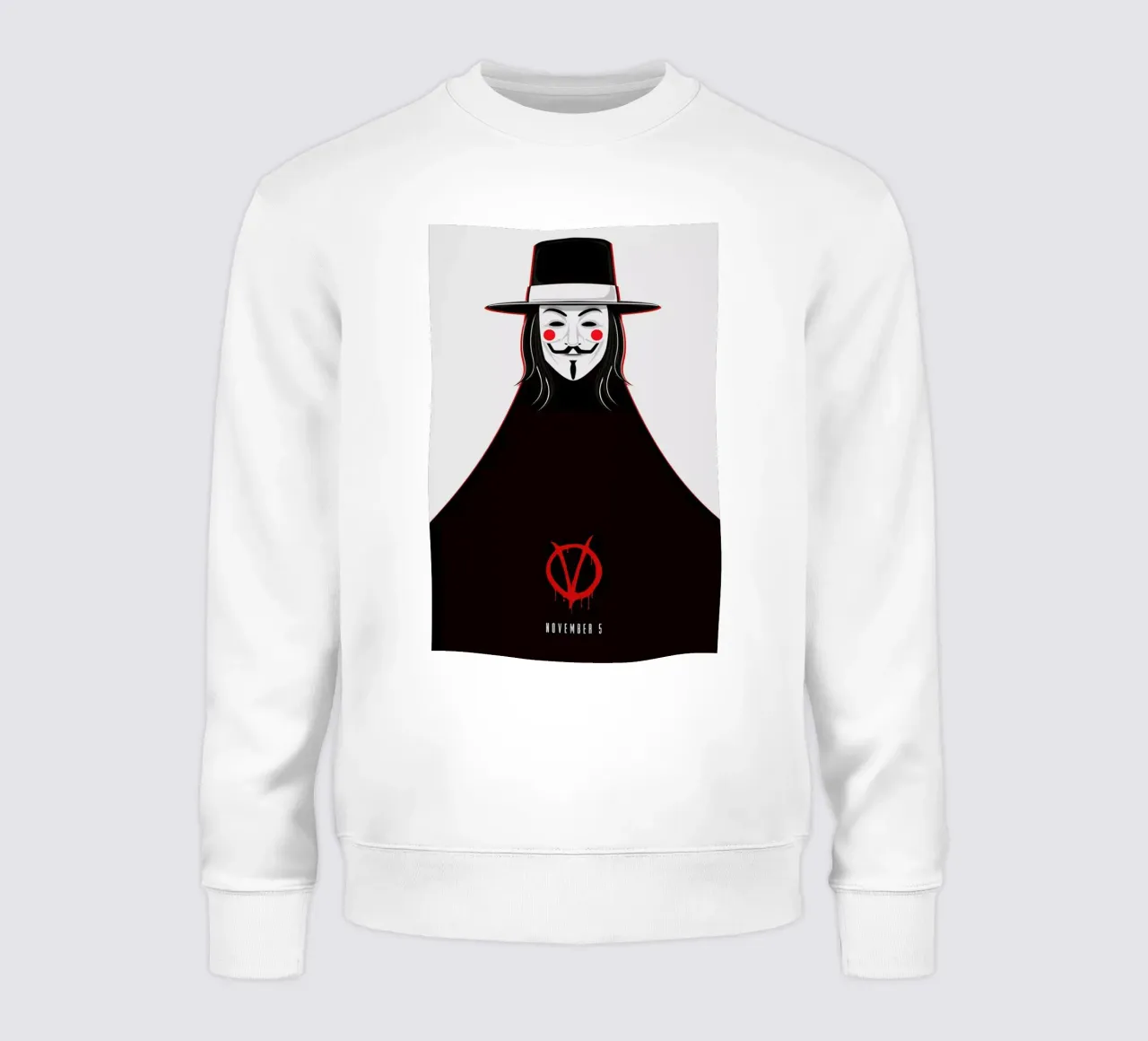 V for Vendetta Minimal November 5 felpa da Barrett Biggers