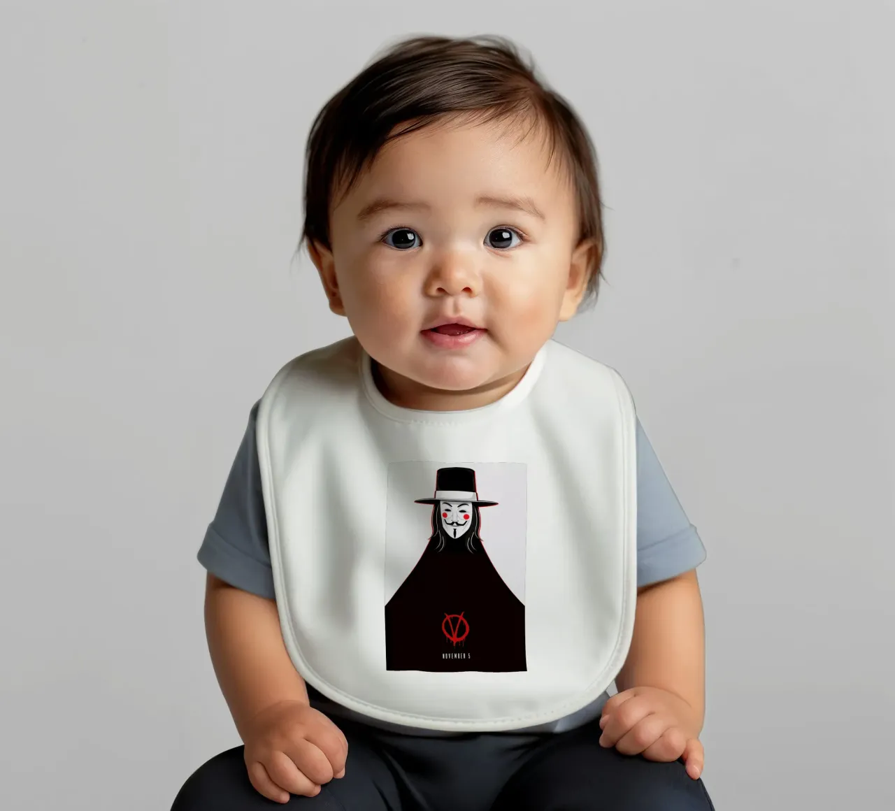 V for Vendetta Minimal November 5 bavaglino da Barrett Biggers