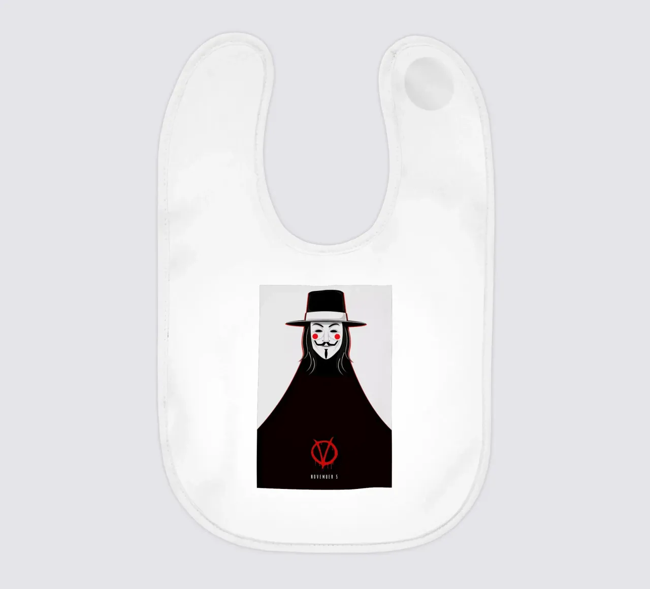 V for Vendetta Minimal November 5 bavaglino da Barrett Biggers