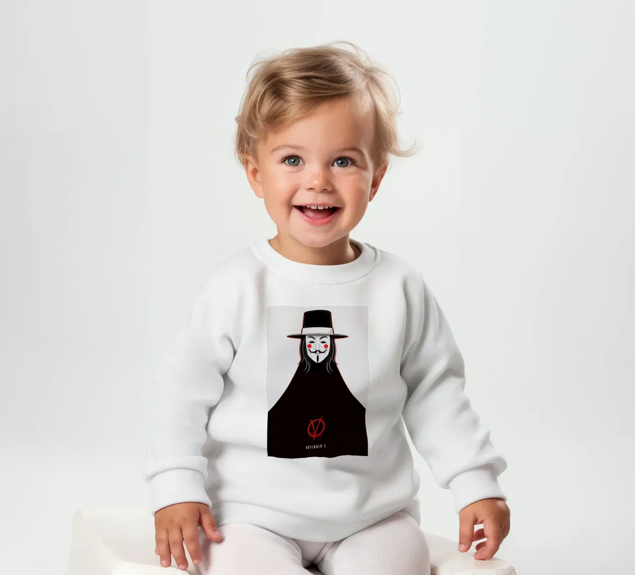 V for Vendetta Minimal November 5 felpa neonato da Barrett Biggers