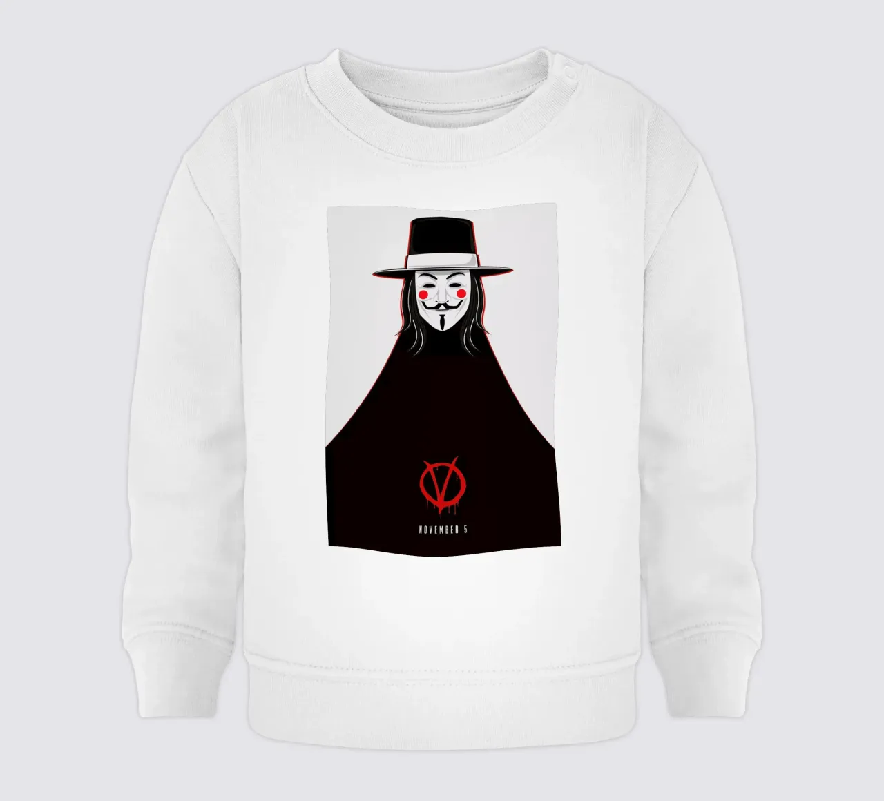 V for Vendetta Minimal November 5 felpa neonato da Barrett Biggers
