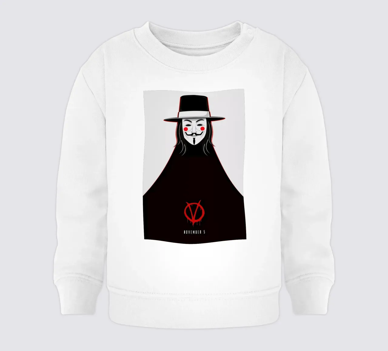 V for Vendetta Minimal November 5 felpa neonato da Barrett Biggers