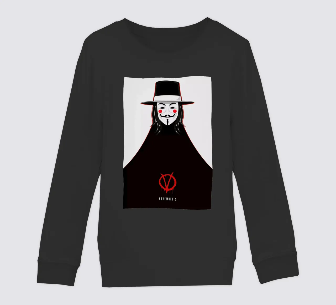 V for Vendetta Minimal November 5 felpa bambino da Barrett Biggers