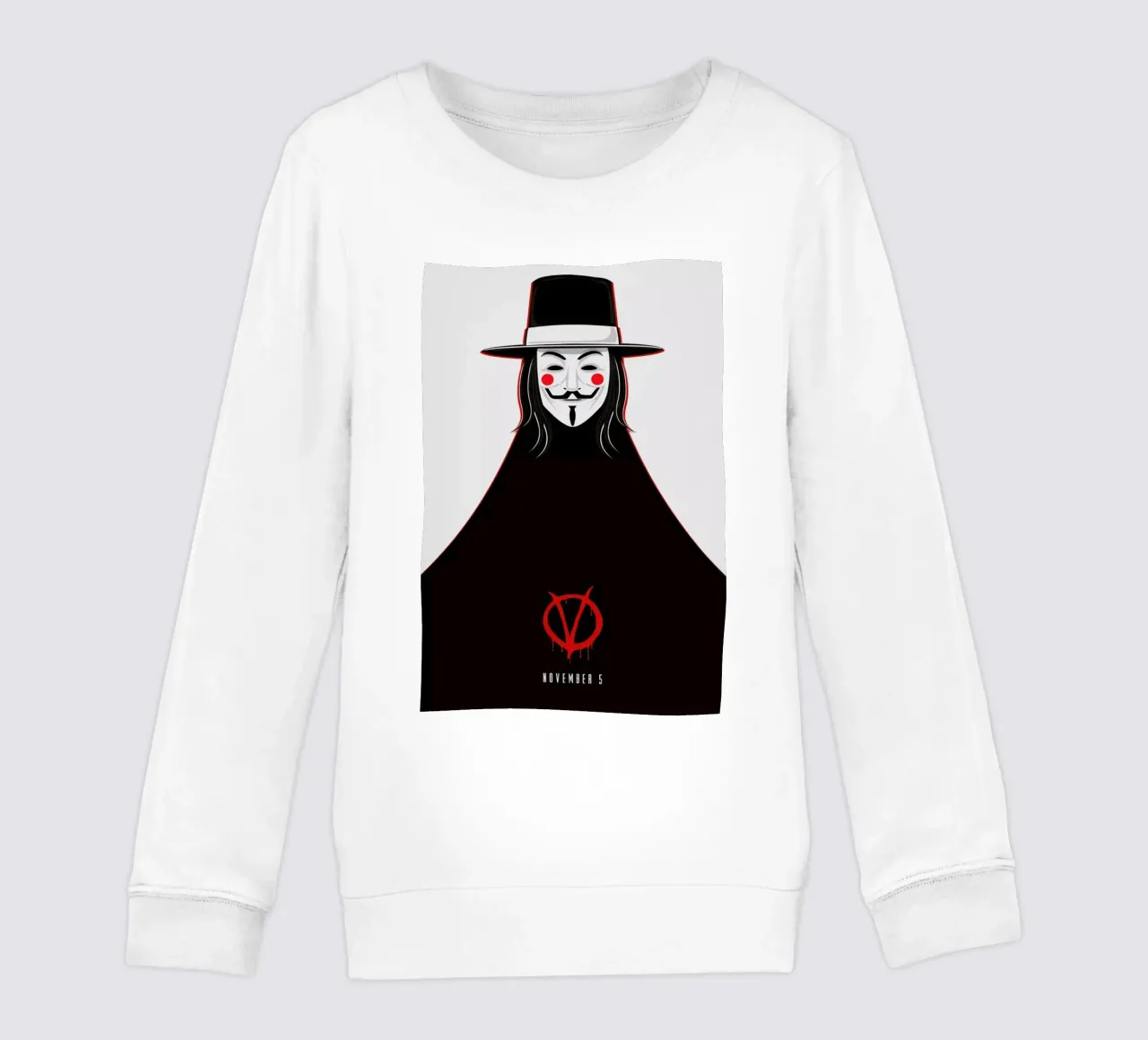 V for Vendetta Minimal November 5 felpa bambino da Barrett Biggers