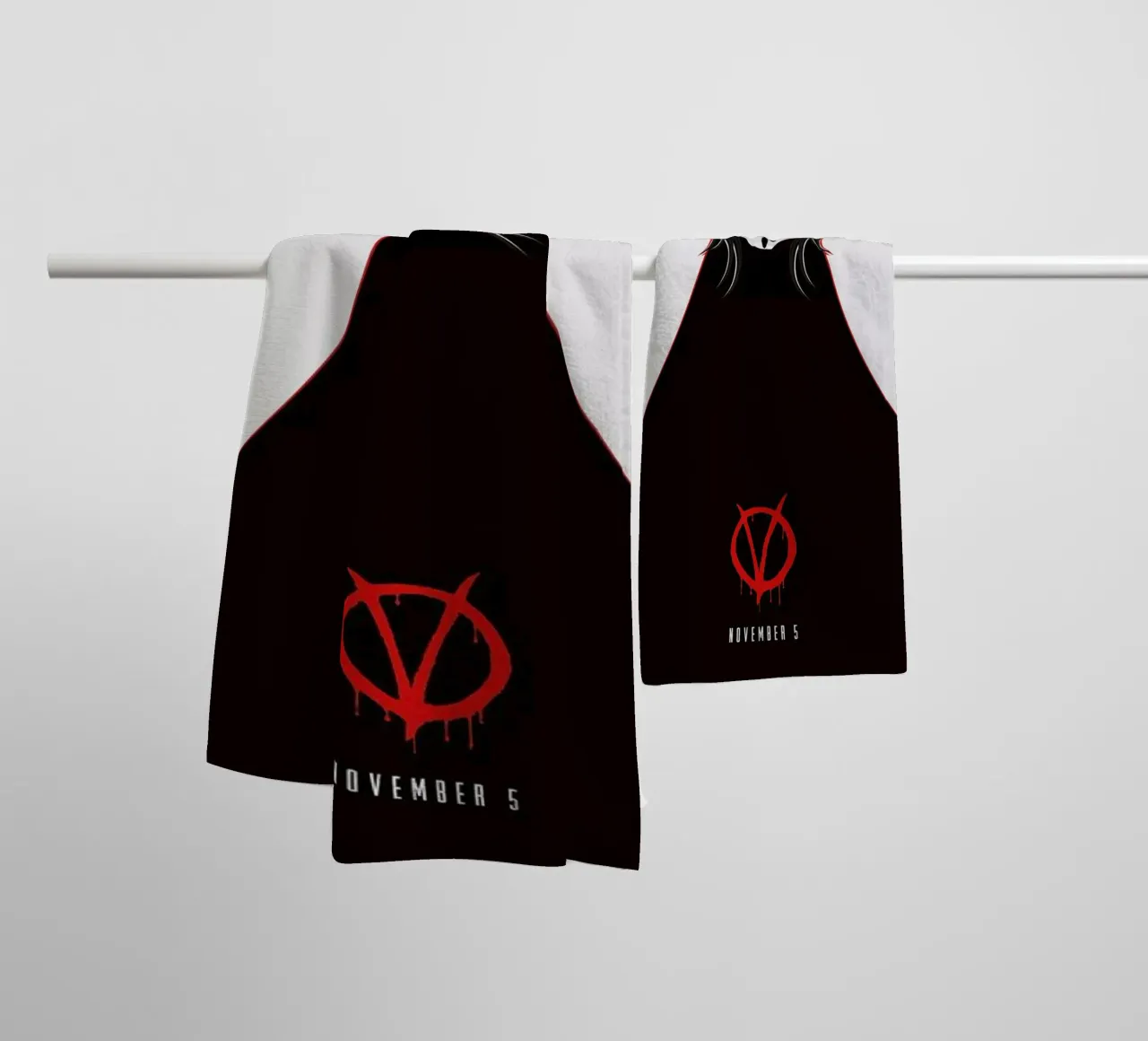 V for Vendetta Minimal November 5 asciugamano da bagno da Barrett Biggers