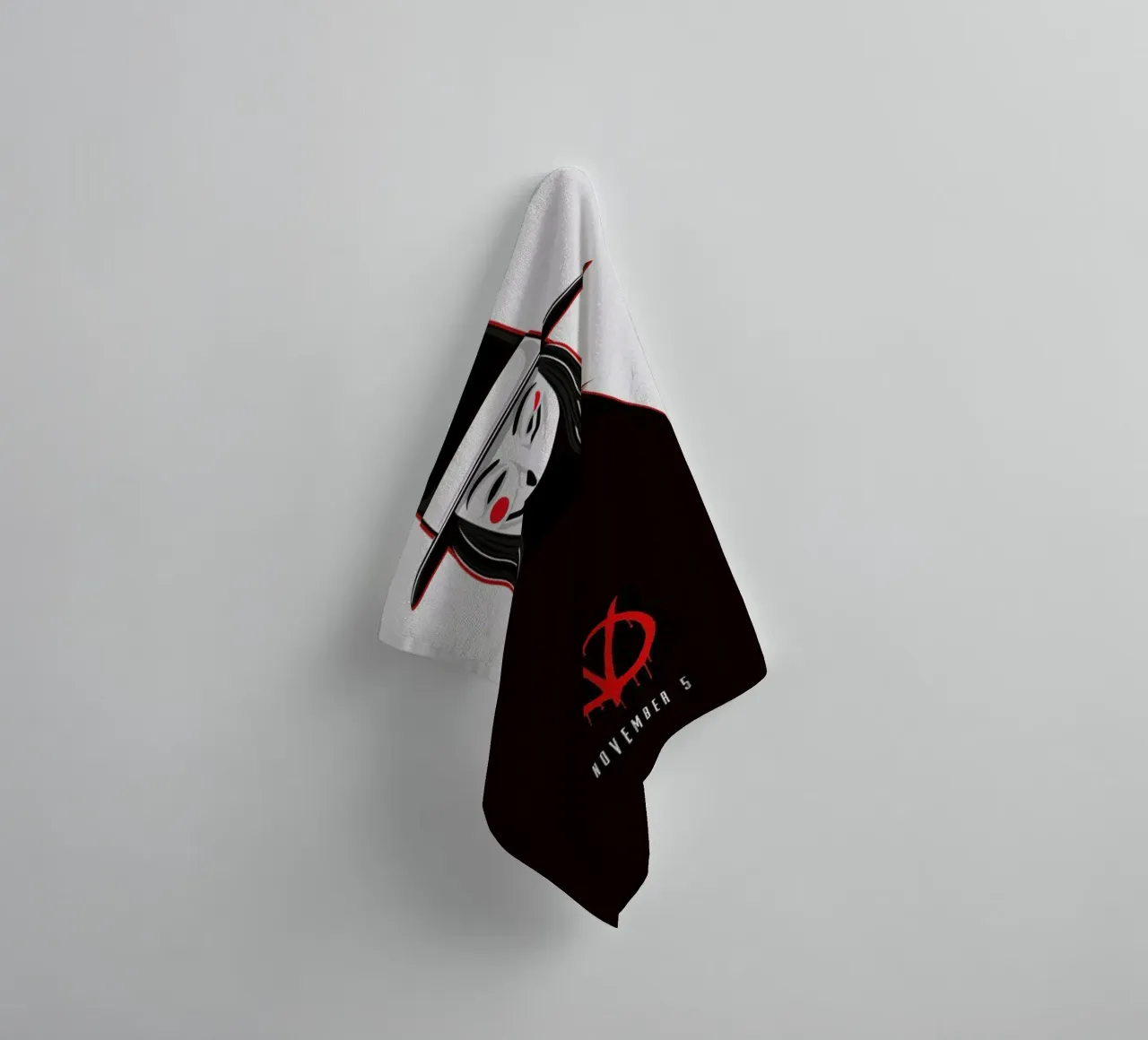 V for Vendetta Minimal November 5 asciugamano da bagno da Barrett Biggers