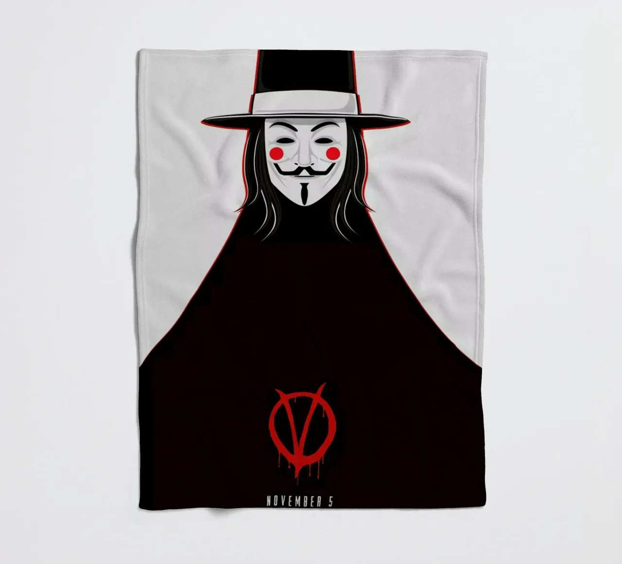 V for Vendetta Minimal November 5 coperta in pile da Barrett Biggers