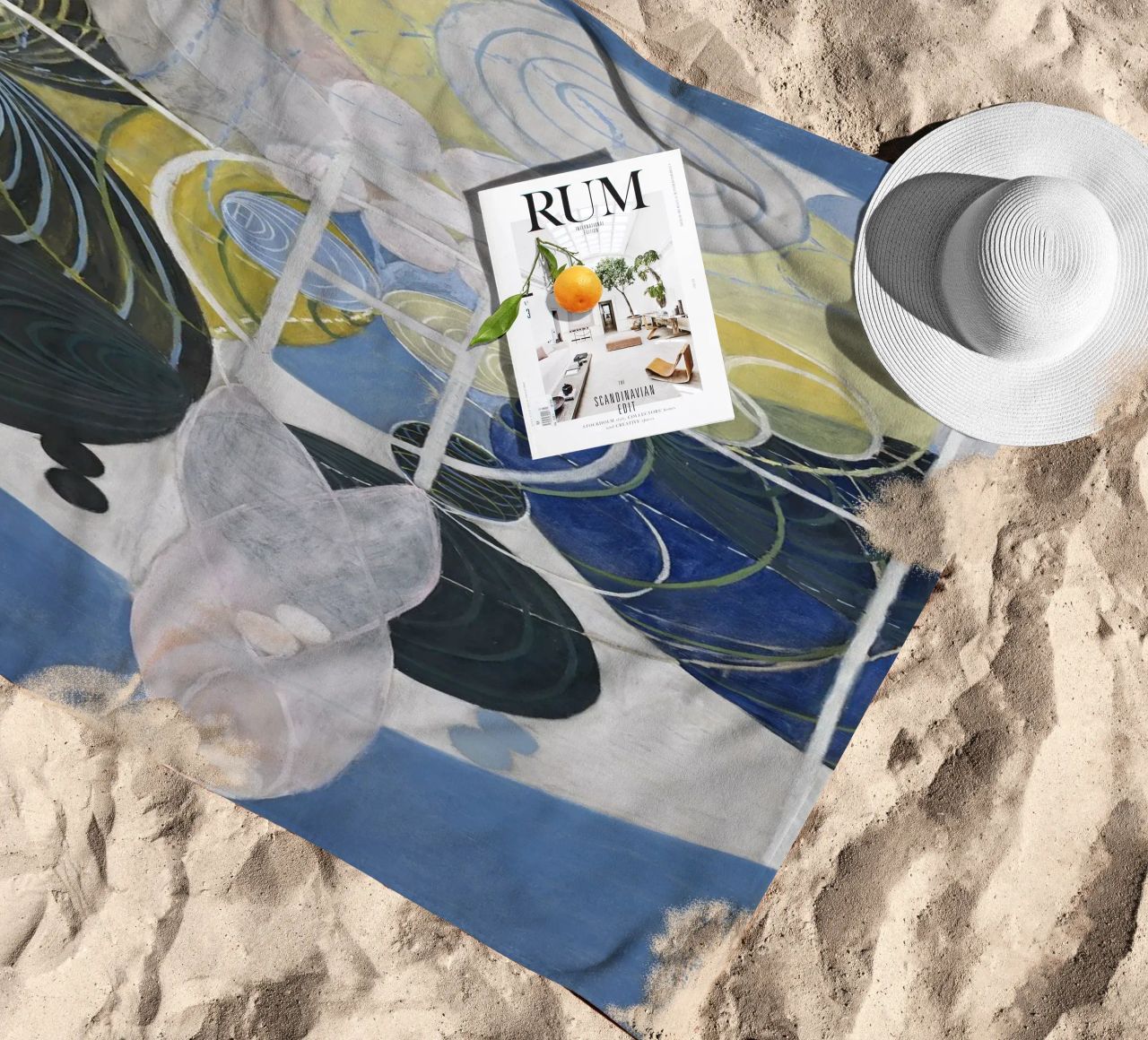 Hilma af Klint - Grande figura n. 5: Evoluzione cosmica, Abstr telo mare da NorwesClub