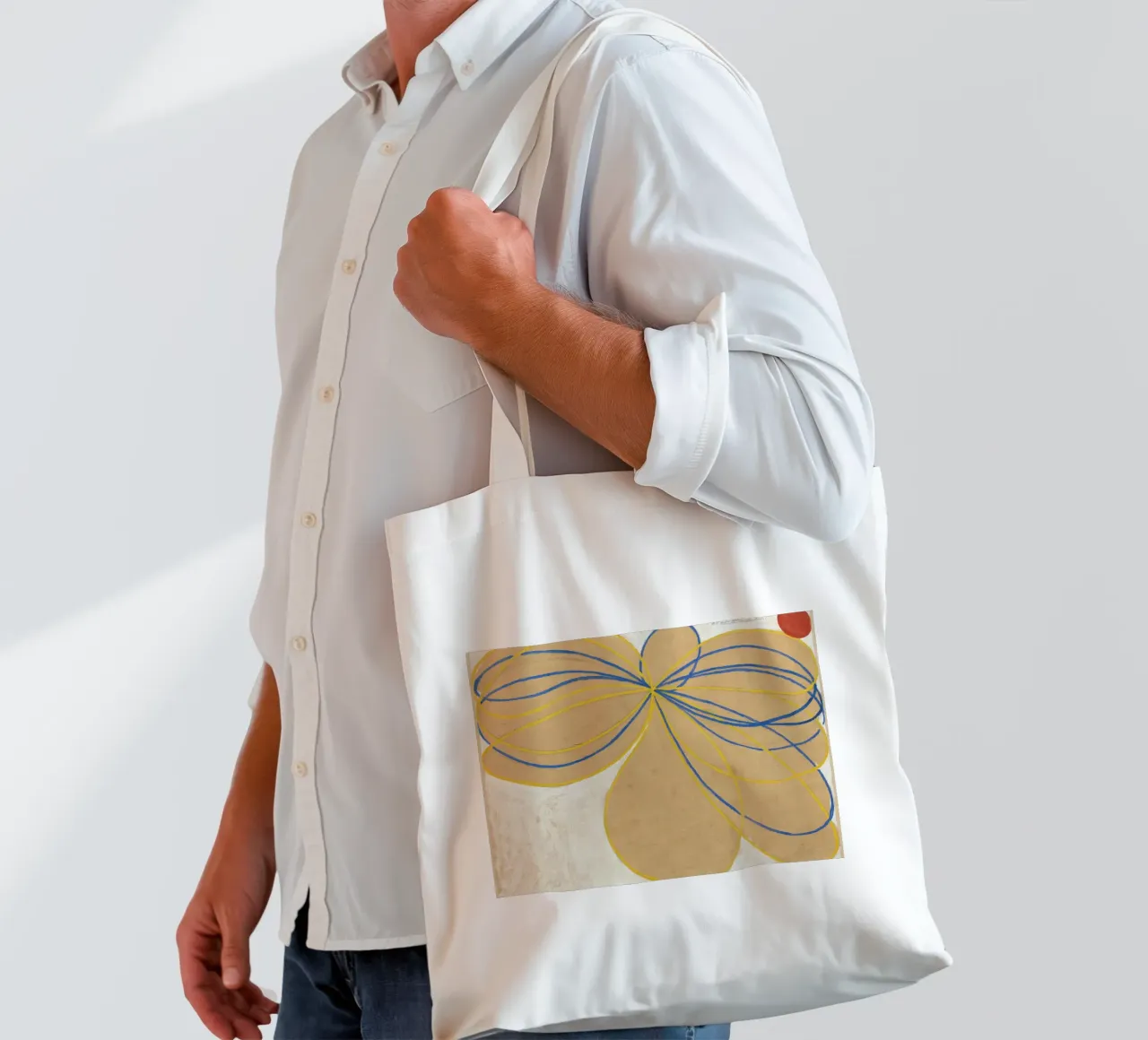 Hilma af Klint - La stella a sette punte: Astratto, spirituale borsa in juta da NorwesClub