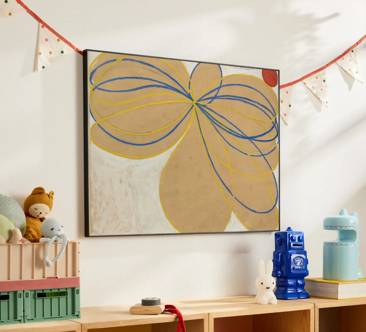 Hilma af Klint - La estrella de siete puntas: Abstracto, espiritual aluminio dibond de NorwesClub