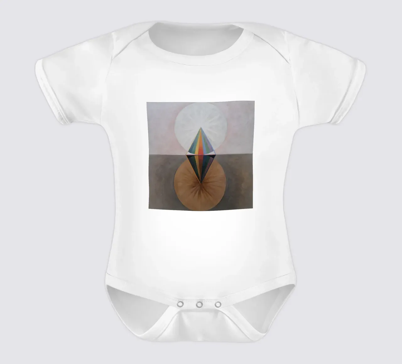Hilma af Klint - The Swan: Cosmic Duality, Abstract, Esoteri short-sleeve baby romper by NorwesClub