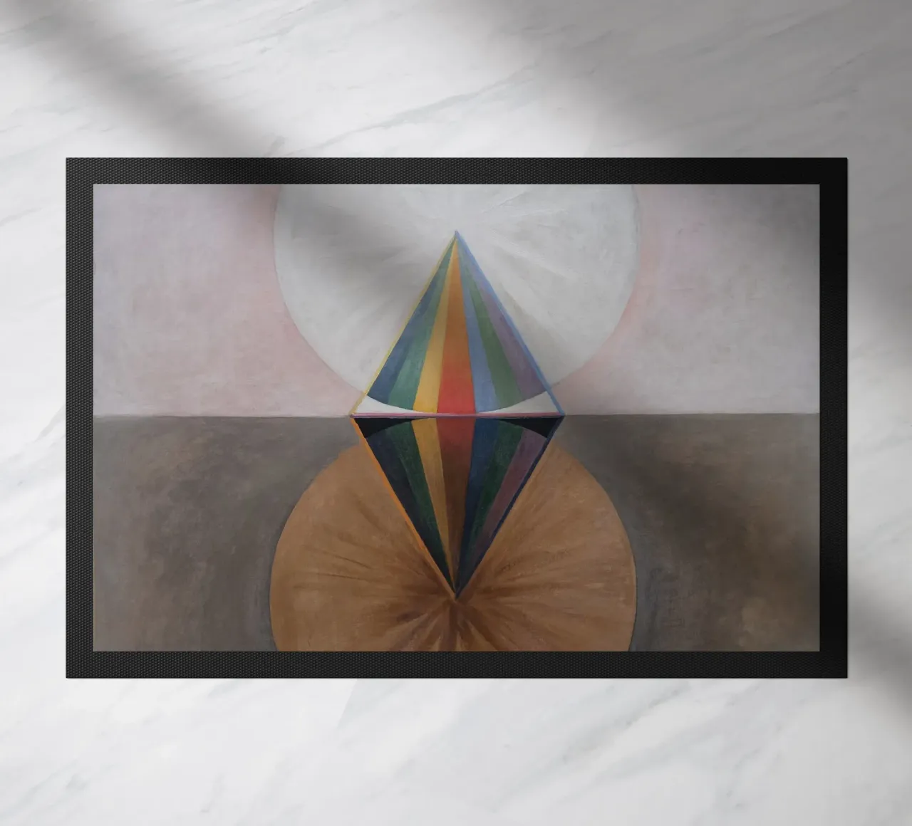 Hilma af Klint - Le cygne : dualité cosmique, abstrait, ésotérique paillasson de NorwesClub