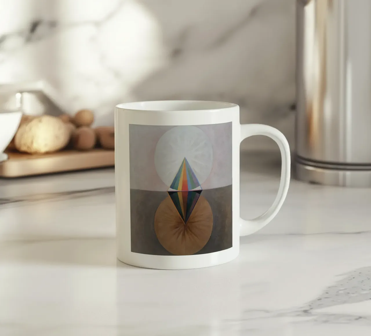 Hilma af Klint - The Swan: Cosmic Duality, Abstract, Esoteri ceramic mug by NorwesClub