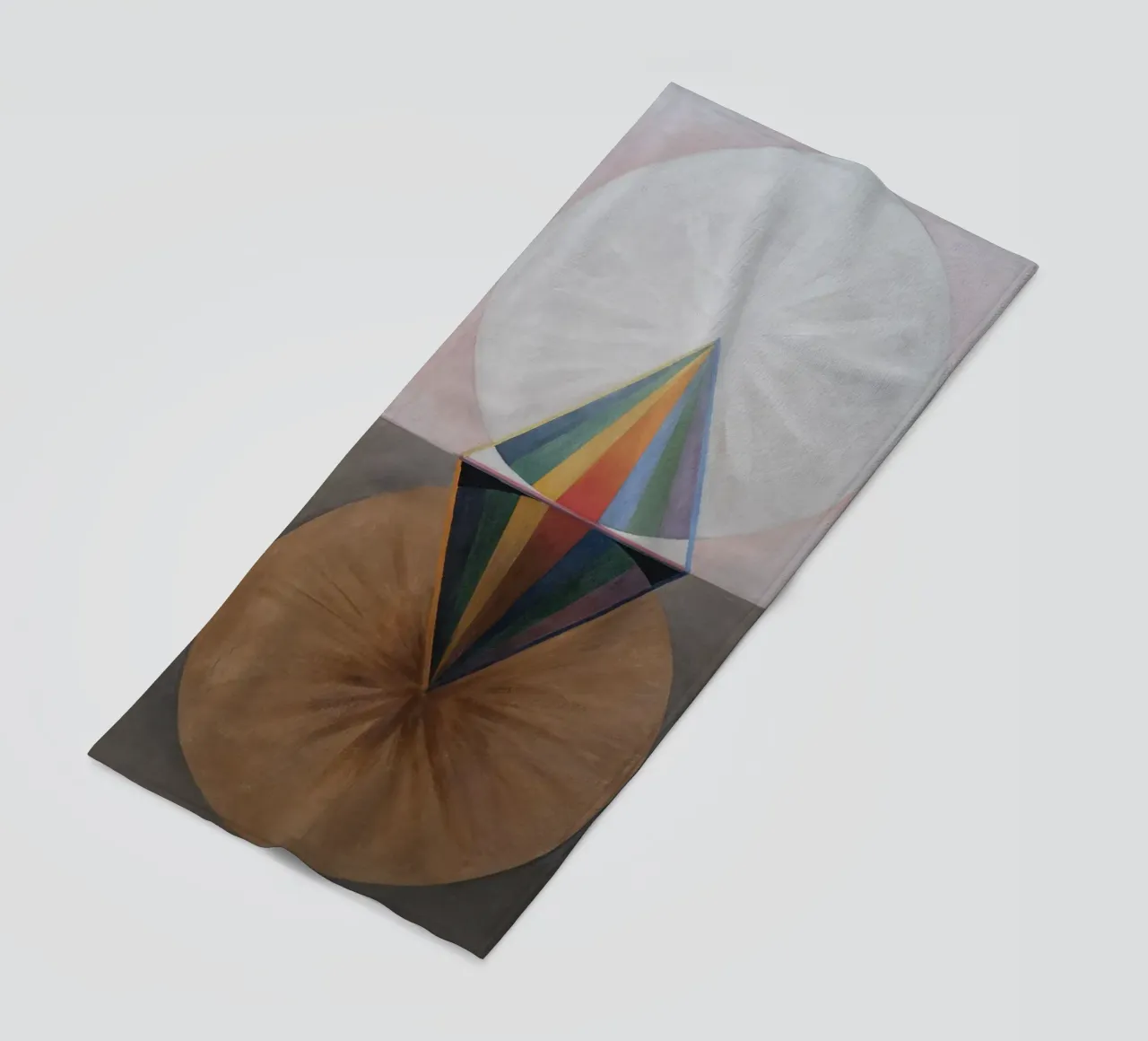 Hilma af Klint - The Swan: Cosmic Duality, Abstract, Esoteri beach towel by NorwesClub
