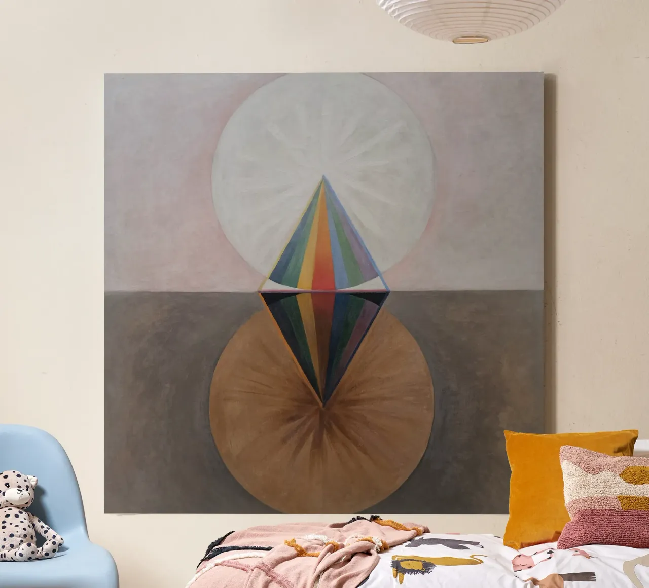 Hilma af Klint - The Swan: Cosmic Duality, Abstract, Esoteri canvas by NorwesClub