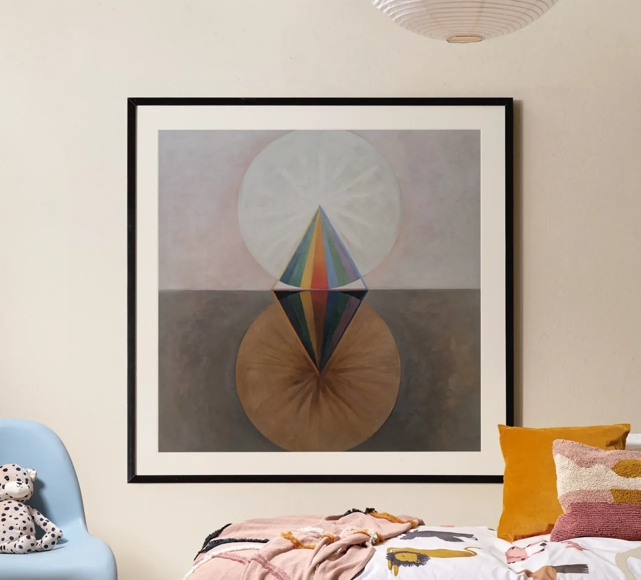 Hilma af Klint - The Swan: Cosmic Duality, Abstract, Esoteri poster with wooden frame by NorwesClub