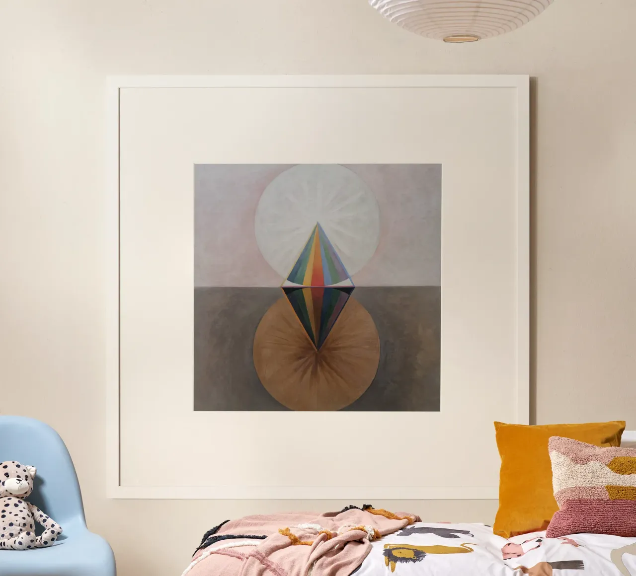 Hilma af Klint - The Swan: Cosmic Duality, Abstract, Esoteri poster with wooden frame by NorwesClub