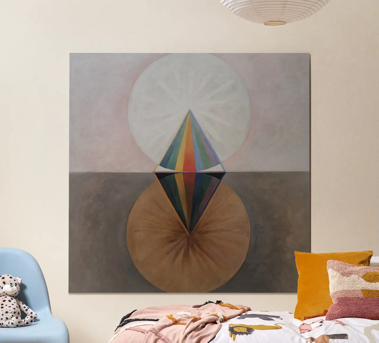 Hilma af Klint - The Swan: Cosmic Duality, Abstract, Esoteri poster with wooden frame by NorwesClub