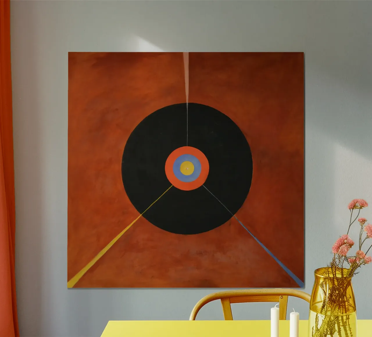 Hilma af Klint - El Cisne: Centro Cósmico, Abstracto, Spiritua poster con marco de aluminio de NorwesClub