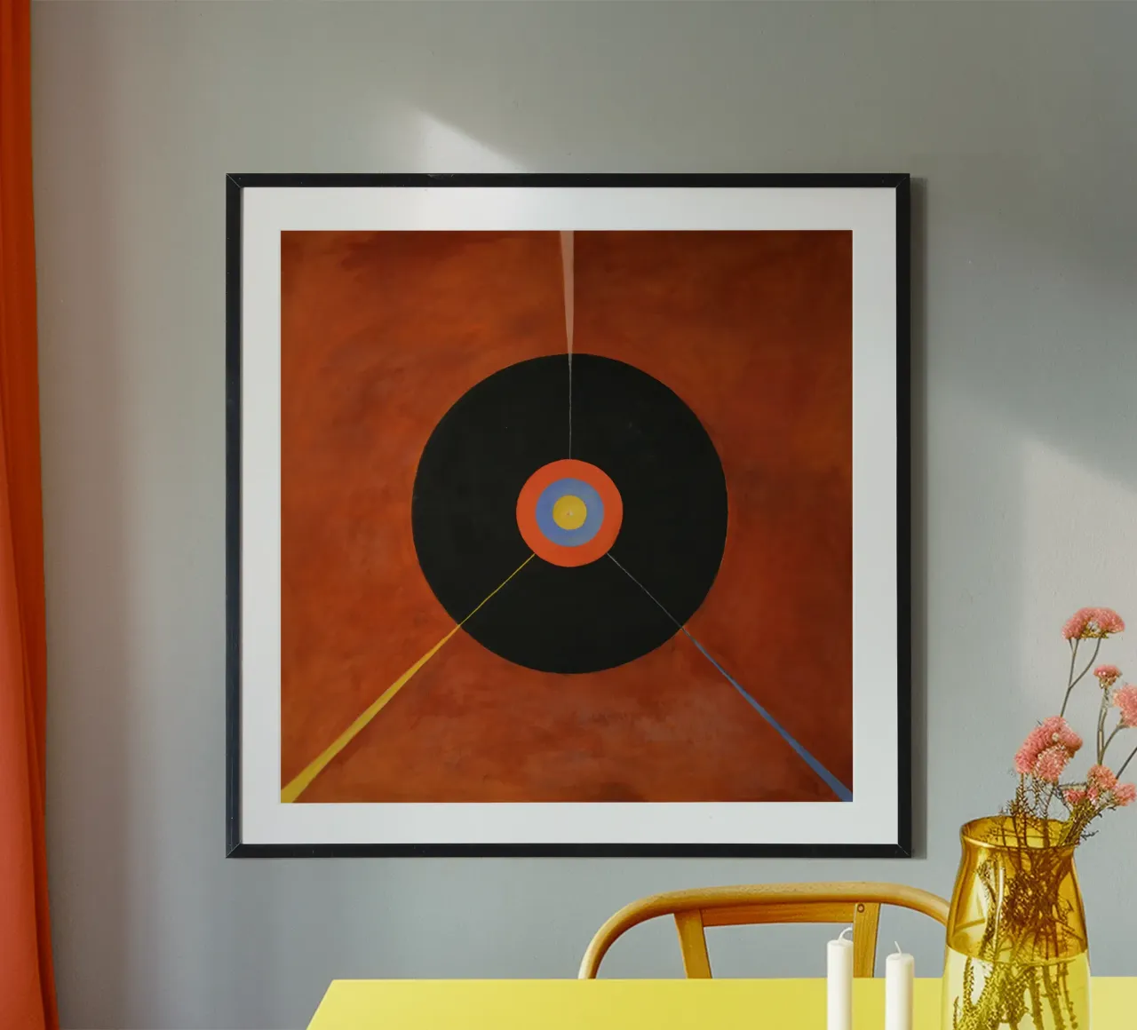 Hilma af Klint - El Cisne: Centro Cósmico, Abstracto, Spiritua poster con marco de aluminio de NorwesClub