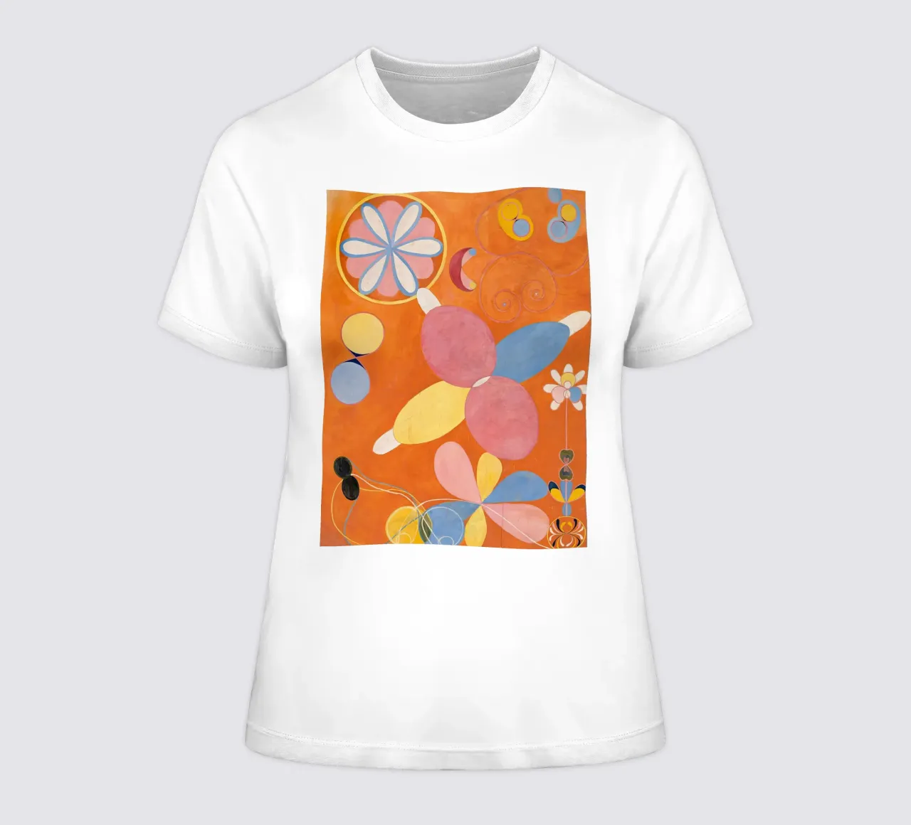 Hilma af Klint - Youth: Abstract, Organic Forms, Vibrant Mod women's fitted t-shirt by NorwesClub