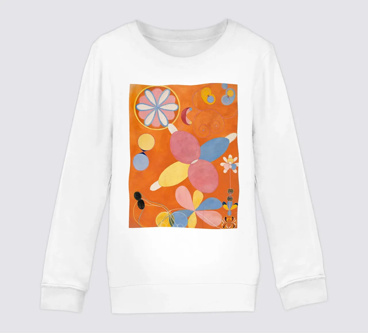Hilma af Klint - Youth: Abstract, Organic Forms, Vibrant Mod kids sweatshirt by NorwesClub