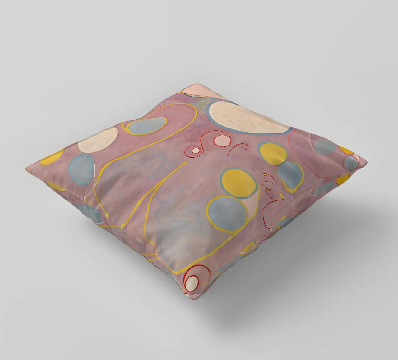 Hilma af Klint - Adulthood: Abstract, Ethereal, Fluid Modern decorative cushion by NorwesClub
