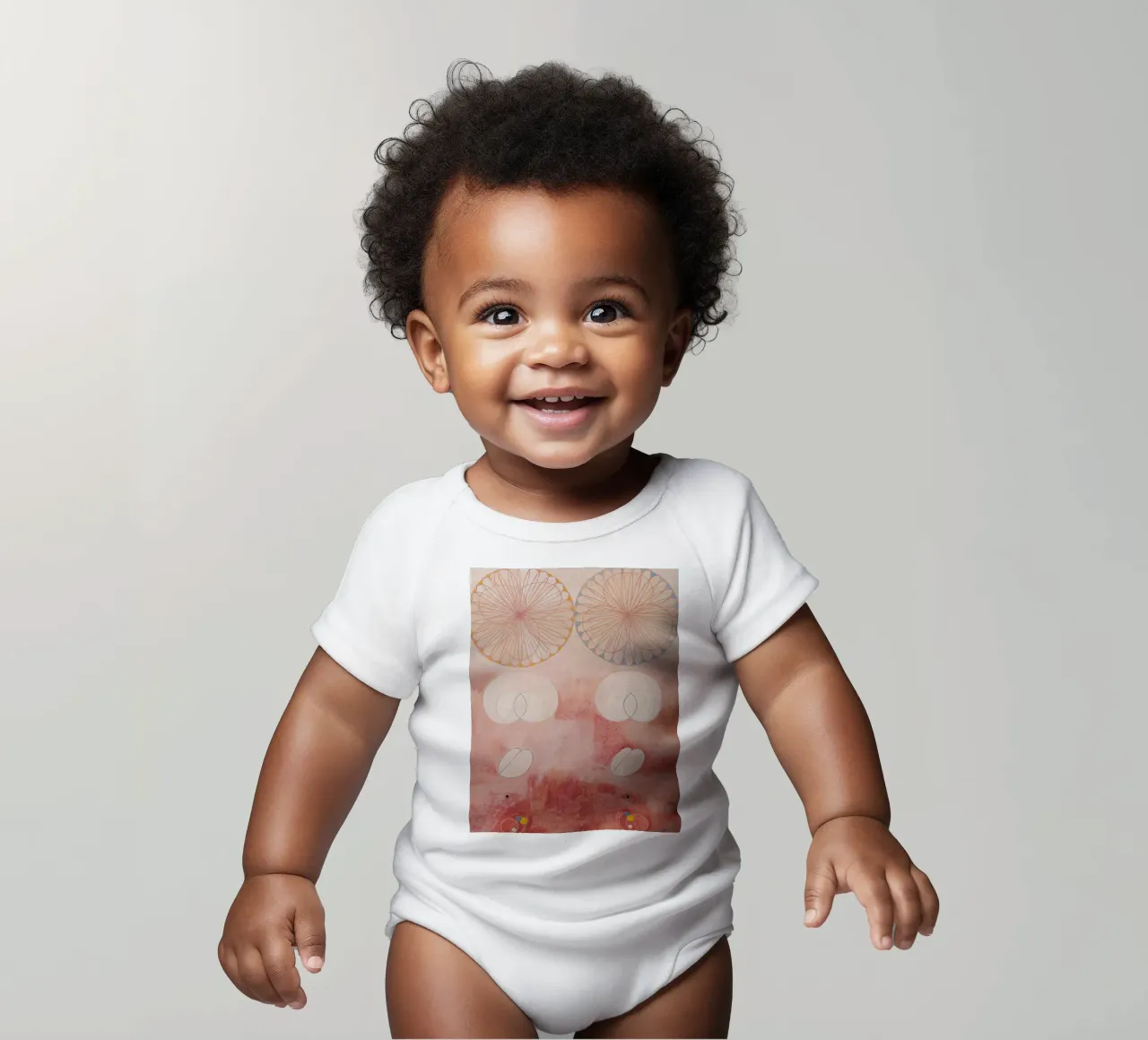 Hilma af Klint - Old Age: Abstract, Serene, Life's Cycle, Mo short-sleeve baby romper by NorwesClub