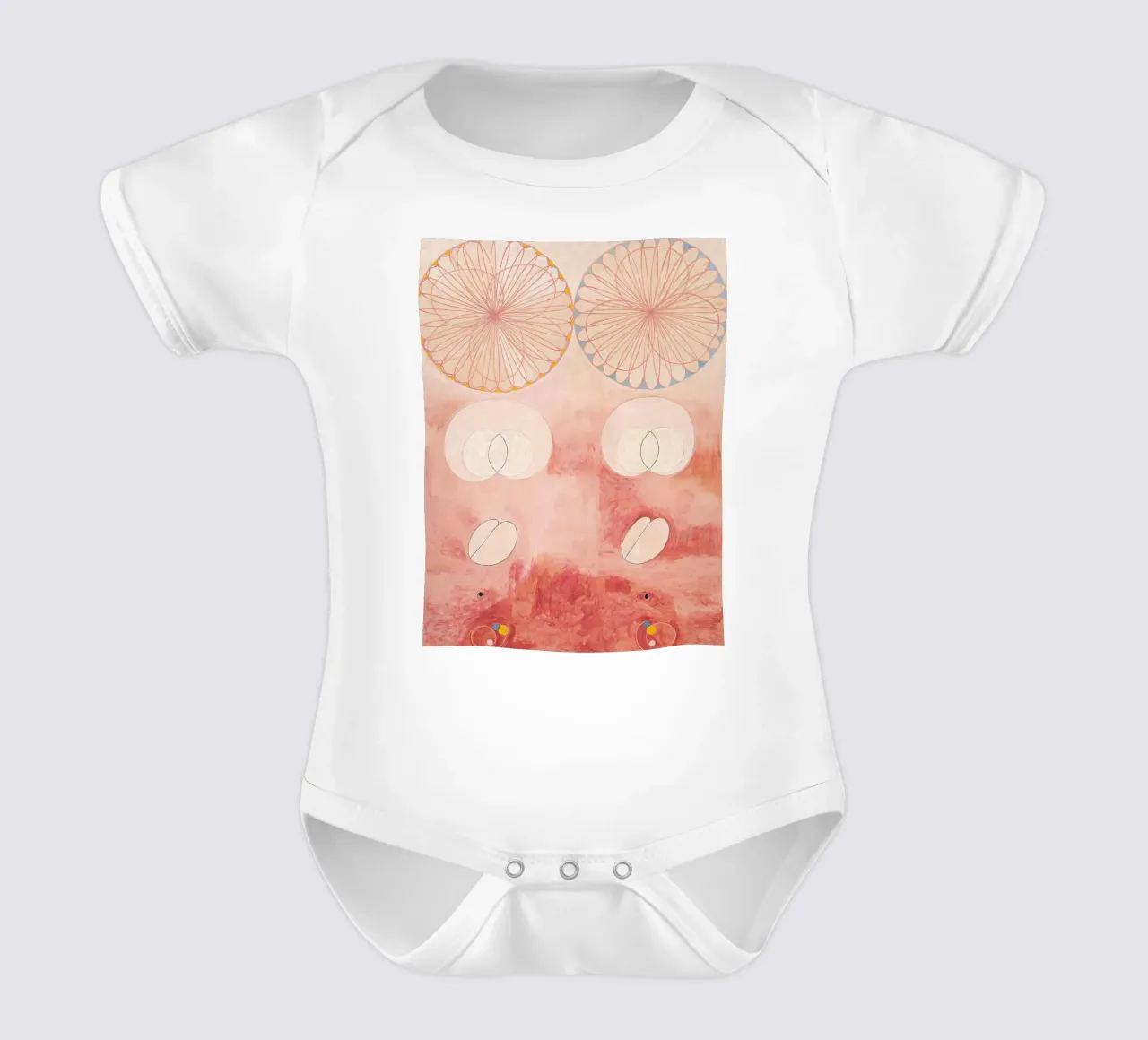 Hilma af Klint - Old Age: Abstract, Serene, Life's Cycle, Mo short-sleeve baby romper by NorwesClub