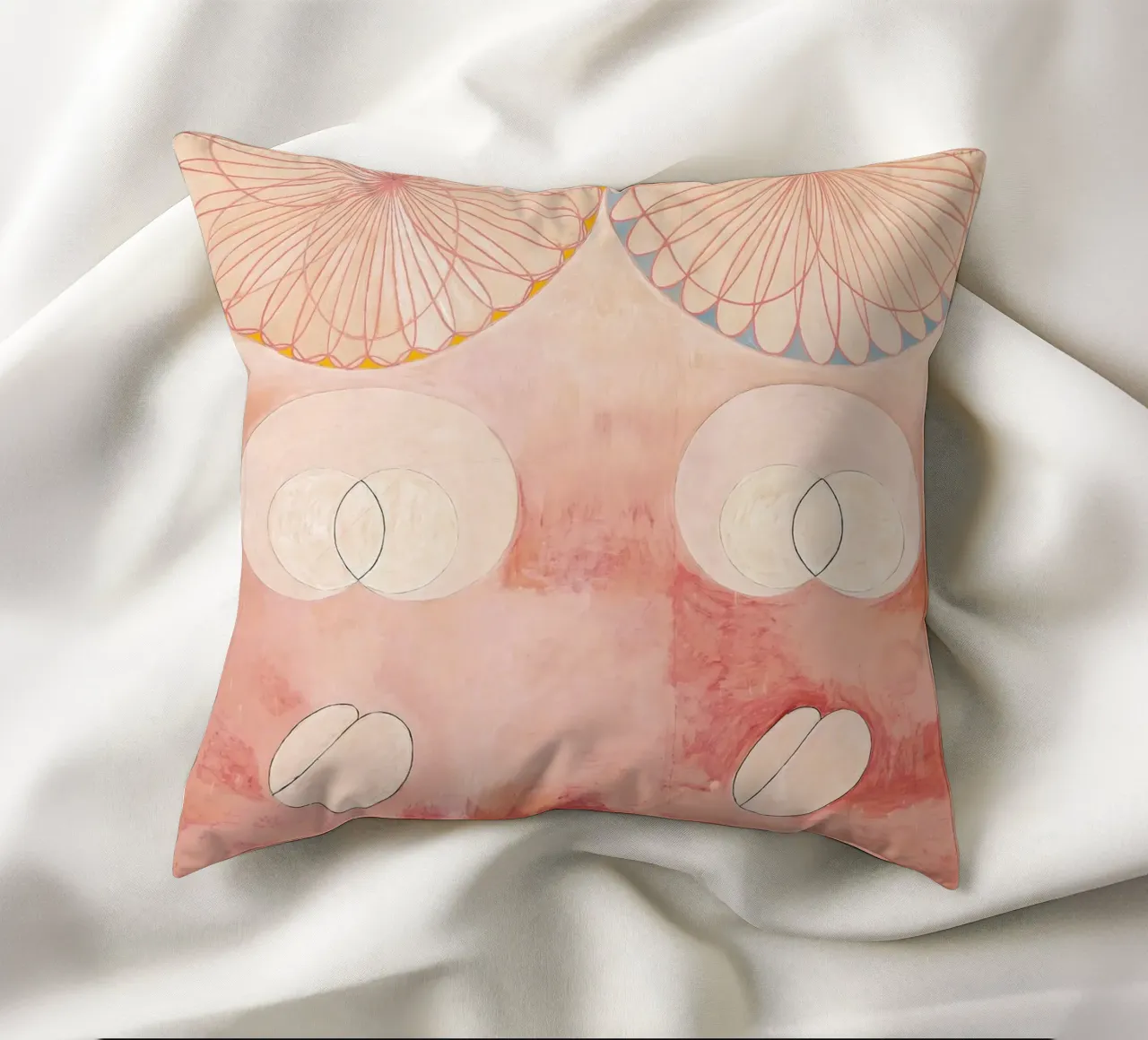 Hilma af Klint - Old Age: Abstract, Serene, Life's Cycle, Mo decorative cushion by NorwesClub