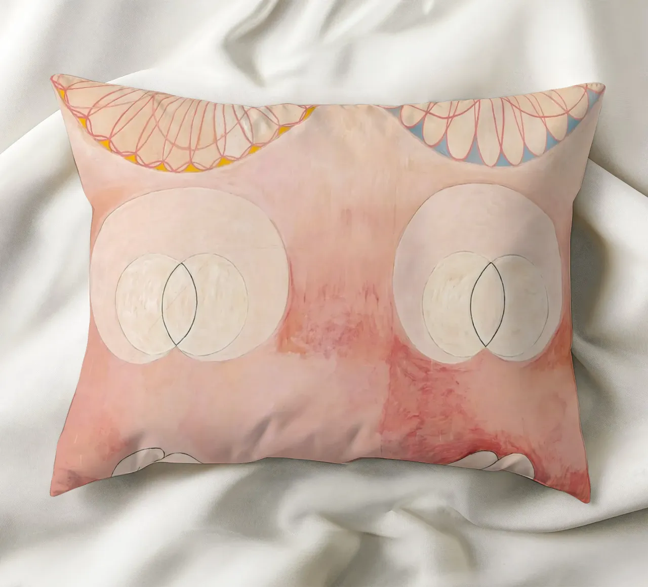 Hilma af Klint - Old Age: Abstract, Serene, Life's Cycle, Mo decorative cushion by NorwesClub